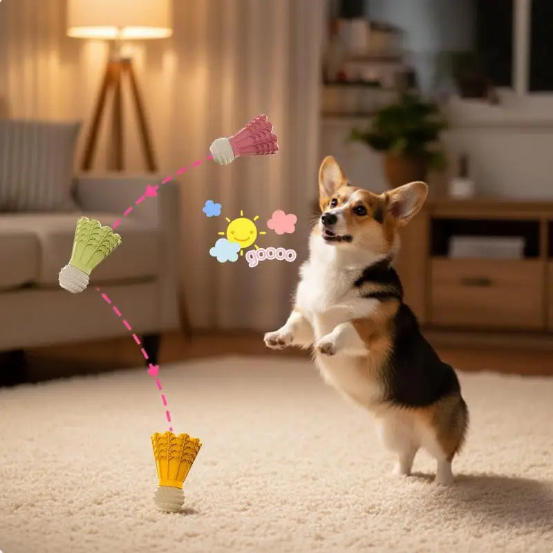 Badminton Dog Chew Toy – Bite-Resistant Interactive Puzzle