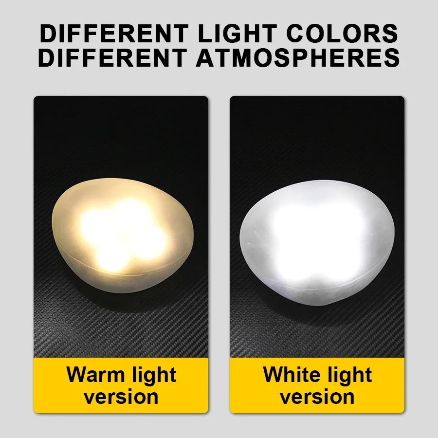 Solar Stone Shape Garden Light Waterproof Outdoor Landscape Lamp Warm Zpaxo
