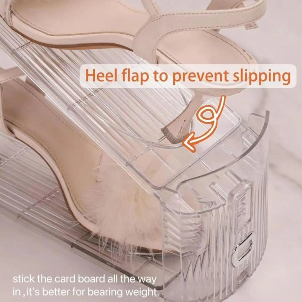 Shoe Stacker Organizer Risers Closet Shelf Non-slip Stackable