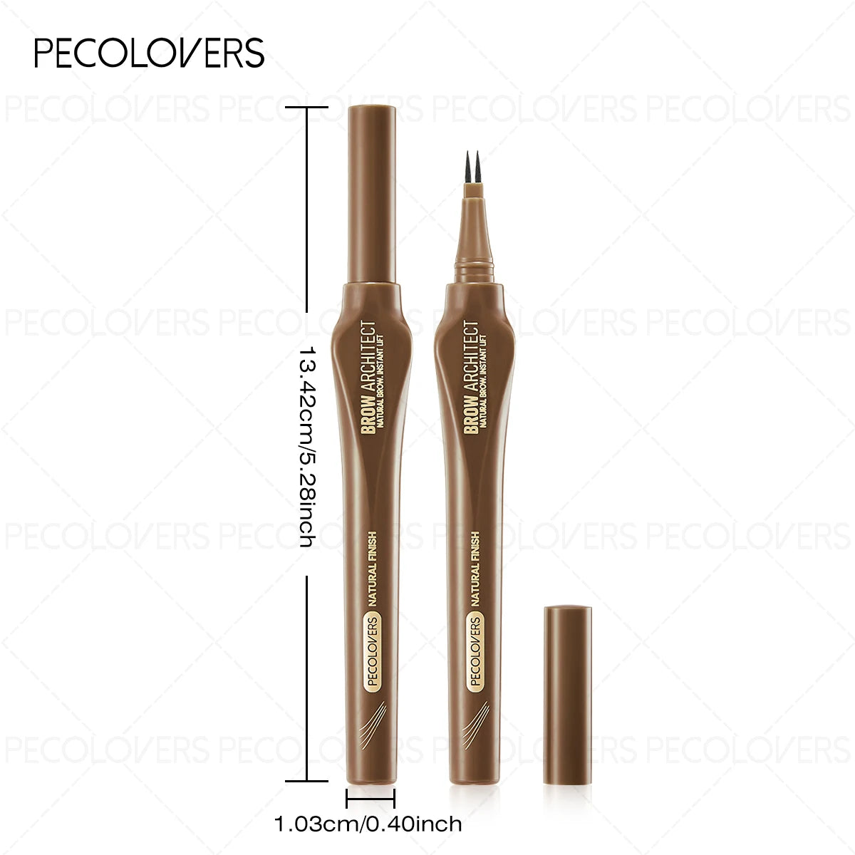 Two-pronged Eyebrow Pencil Beginners Sweatproof Easy Use Long-lasting Zpaxo