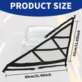 Triangular Ceiling Storage Net Double-Layer Mesh Net Anti-Fall SUV Roof Organizer Adjustable Car Interior Cargo Storage Bag 2024 Zpaxo black 1pc