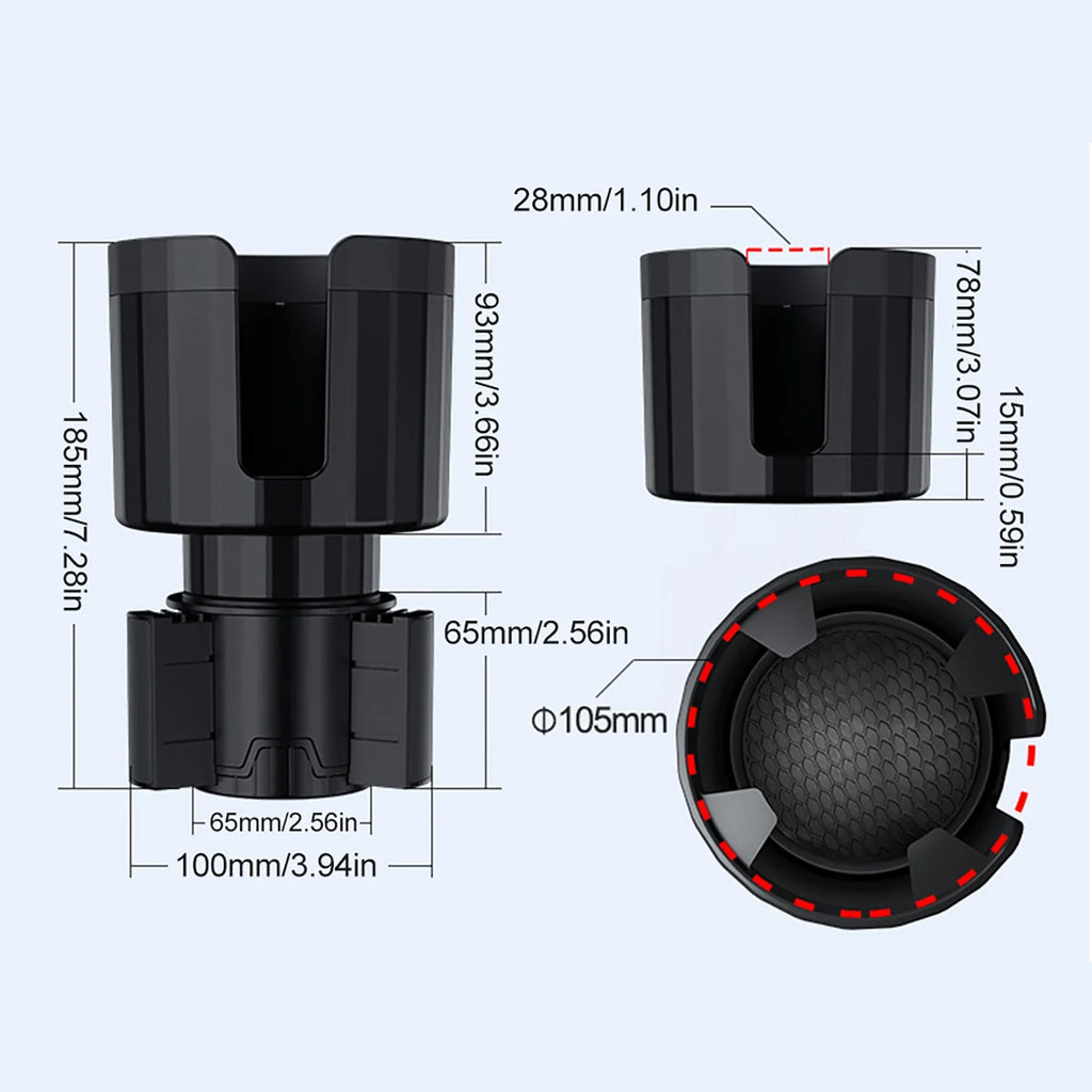 Car Cup Holder Expander Adjustable Base Beverage Bottle Anti-slip Zpaxo