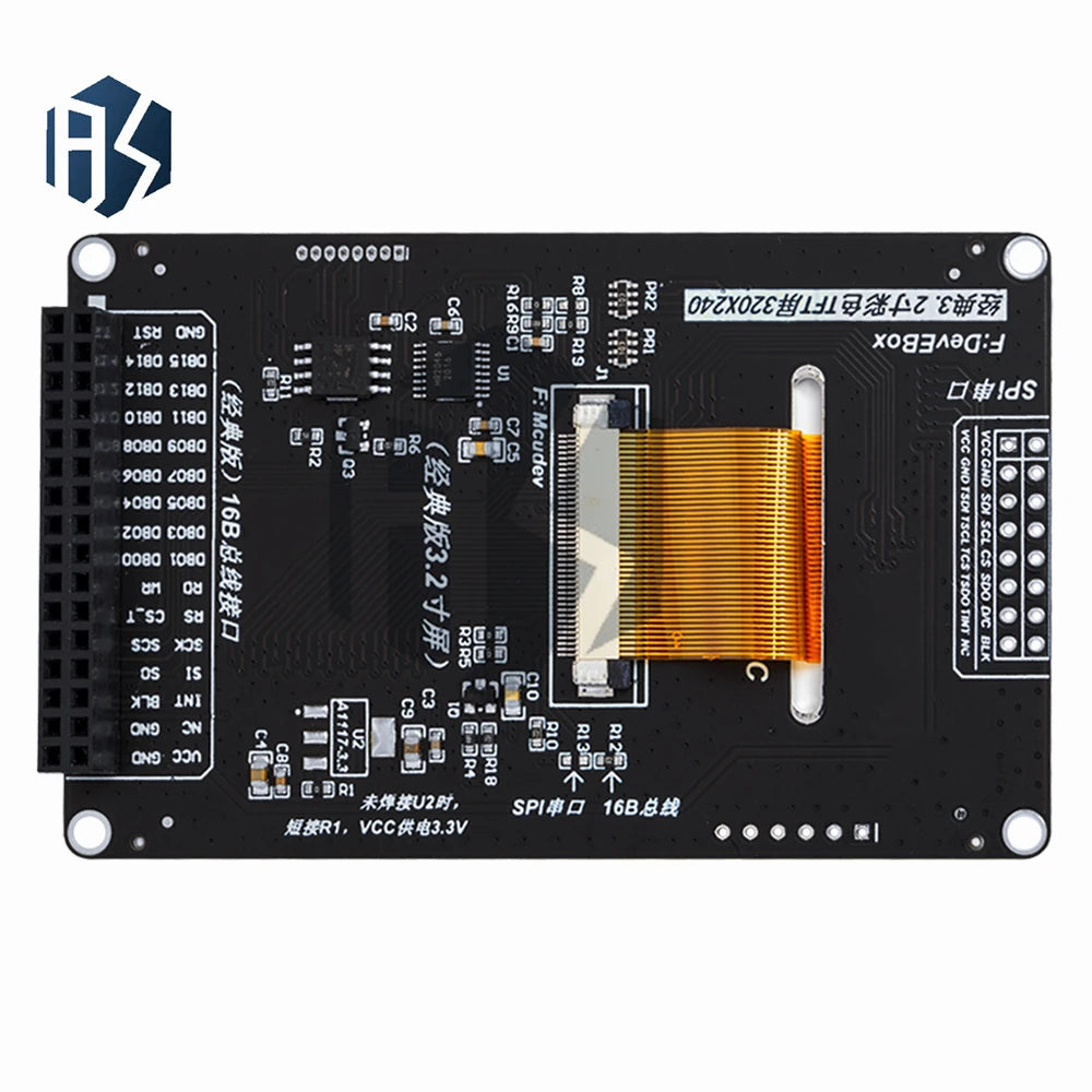 1PC 3.2" ILI9341 TFT LCD Resistive Touch Screen Module Black for STM32F407VET6 Development Board Zpaxo