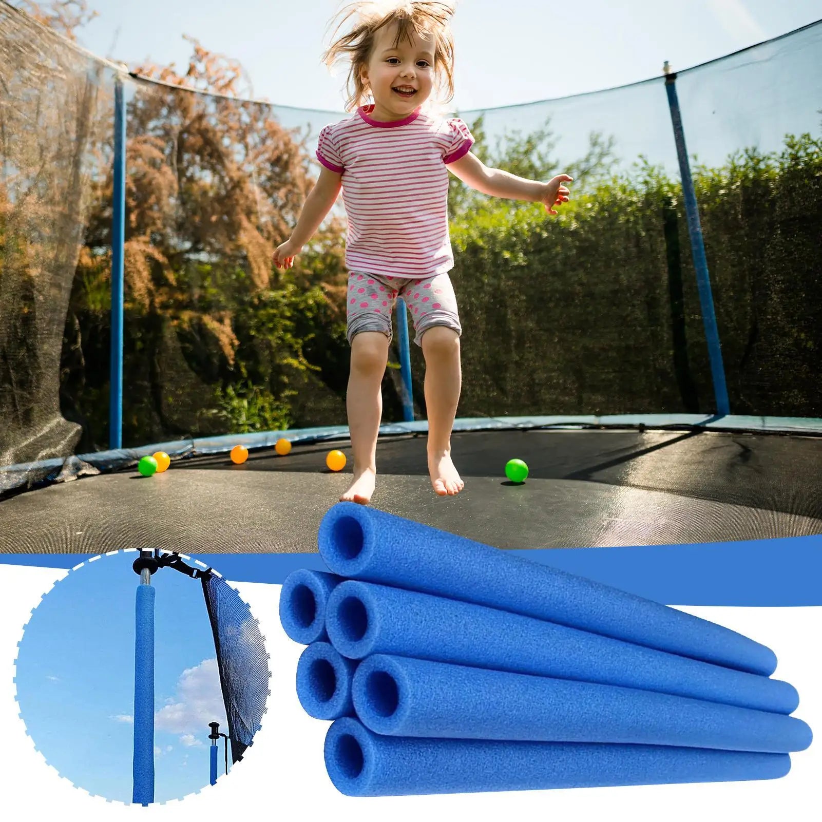 Trampoline Pole Foam Sleeves Jumping Bed Cover Child-safe Padding