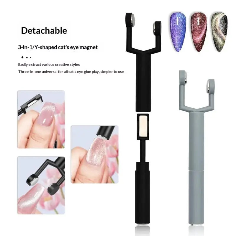 3-in-1 Cat Eye Nail Magnet Pen – Dual Head UV Gel Nail Art Tool