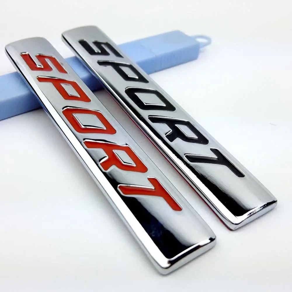 Black Red Metal Badge Square Bar Zinc Alloy Car Styling Decal Emblem Zpaxo