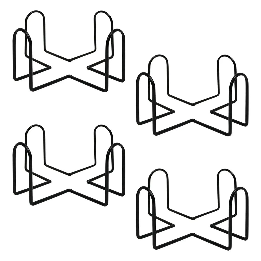 4-Pack Stainless Steel Coaster Holder Racks – Round & Square