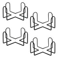 4-Pack Stainless Steel Coaster Holder Racks – Round & Square