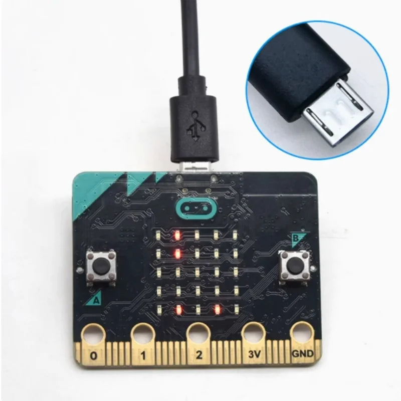 Microbit programming USB data cable micro bit Raspberry Pi development board burning power download connection cable 1 meter Zpaxo