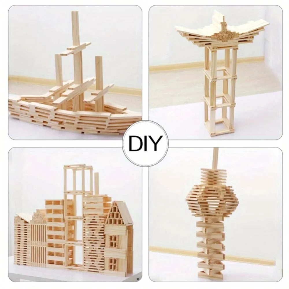 10-Pack Wooden Craft Sticks – DIY, Garden & Model Building Wooden Craft Sticks Zpaxo