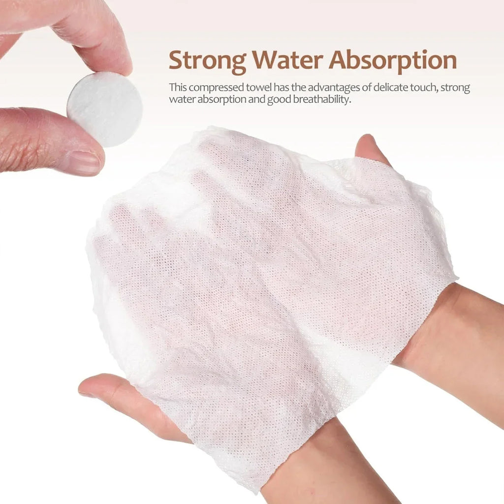 Compressed Towel Disposable Portable Face Towel Cotton Coin Tissue Suitable For Travel Camping Hiking Sports Beauty Salons Zpaxo