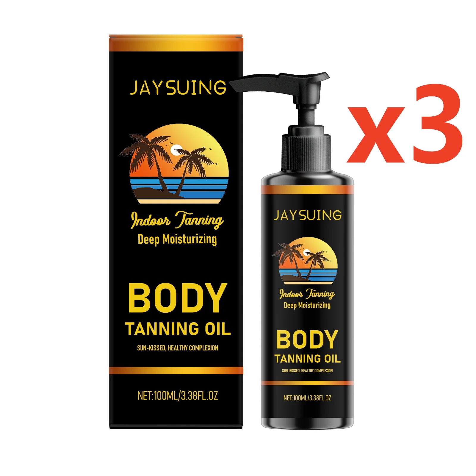 Jaysuing Self Tanning Oil Serum – Natural Bronzing 100ml Self Tanning Serum Zpaxo 3x100ml boxed 100ml