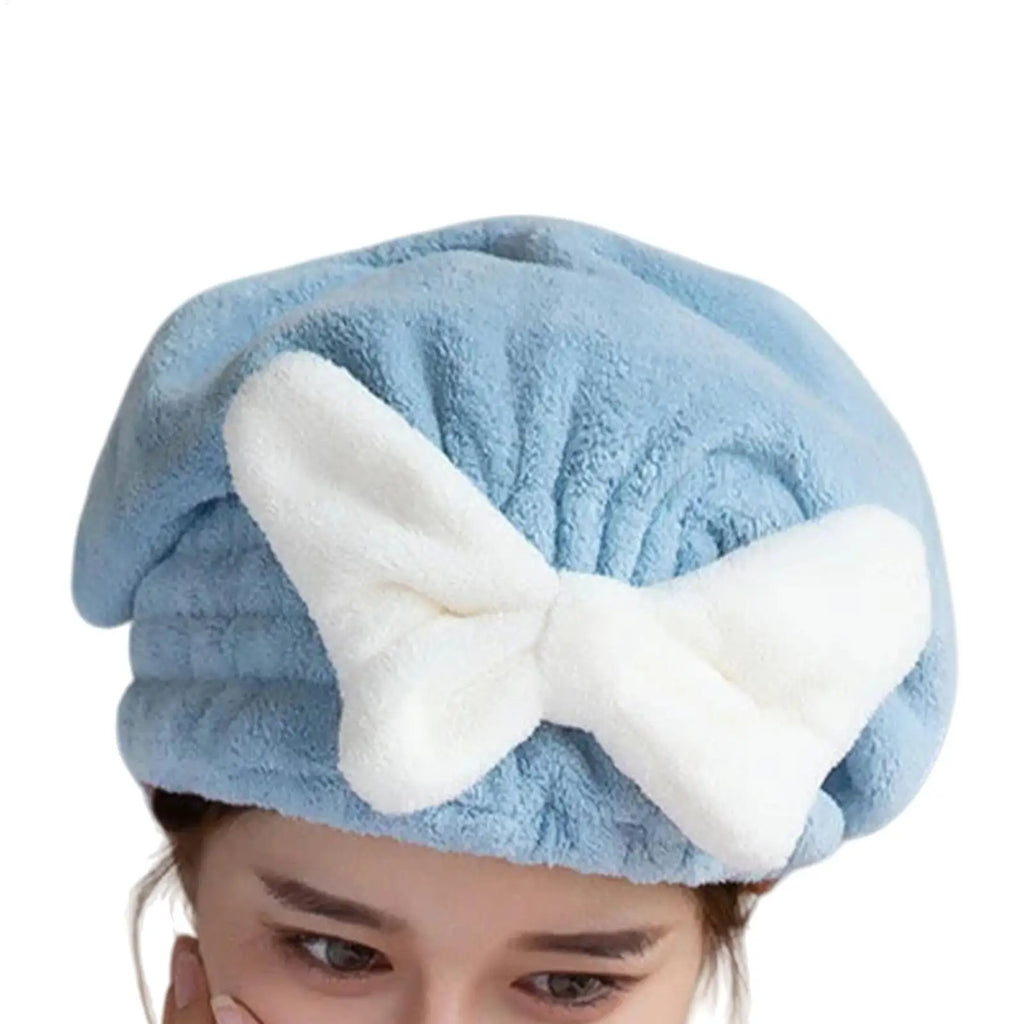 Bow-Knot Hair Drying Towel Wrap Turban for Curly & Long Hair Hair Drying Turban Zpaxo