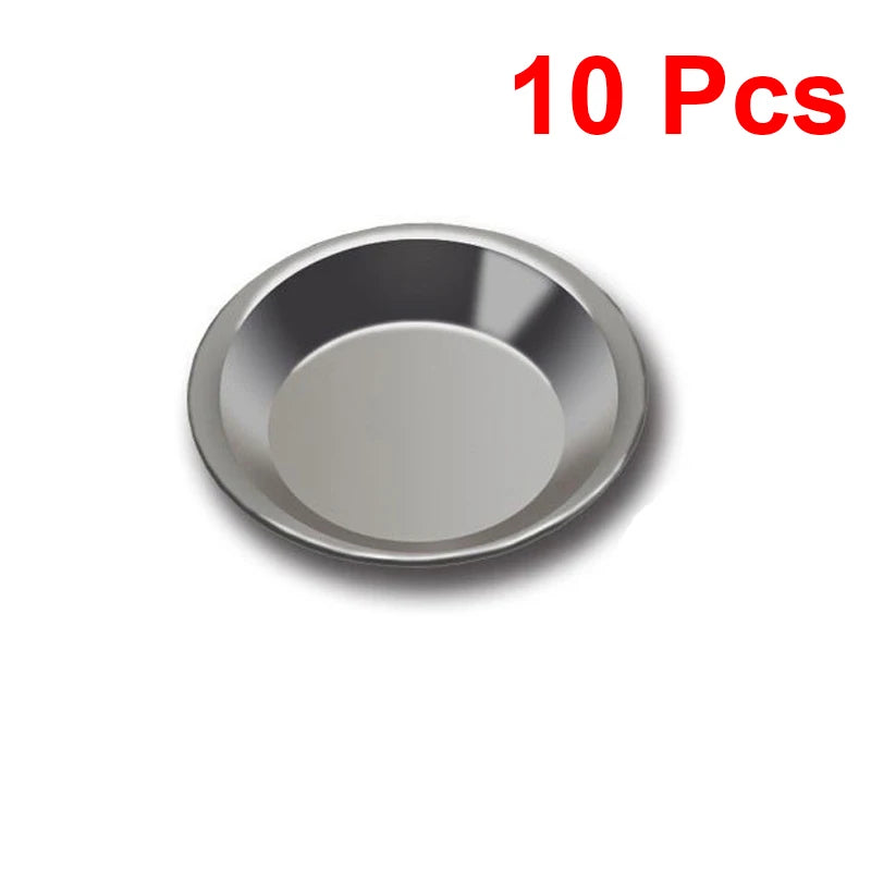1-10pcs Stainless Steel Painting Palette Spouted Color Bowls Oil Paint Trays Paint Color Mixing Cups For Art Stationery Supplies Zpaxo 10pcs No mouth