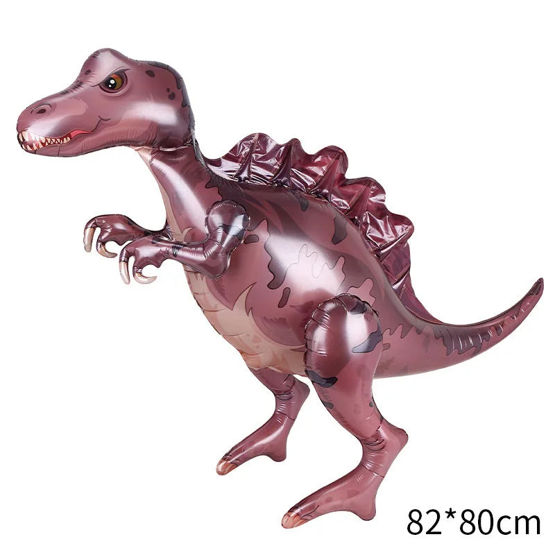 4D Giant Walking Dinosaur Foil Balloons Jungle Animal Childrens