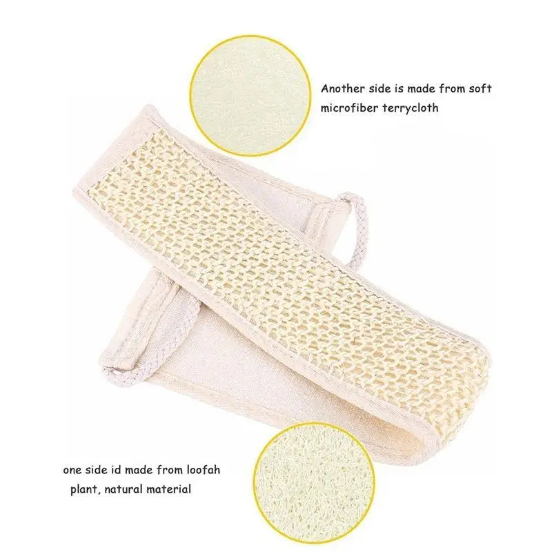 Natural Loofah Exfoliating Bath Scrubber – Unisex Body Sponge Exfoliating Bath Scrubber Zpaxo