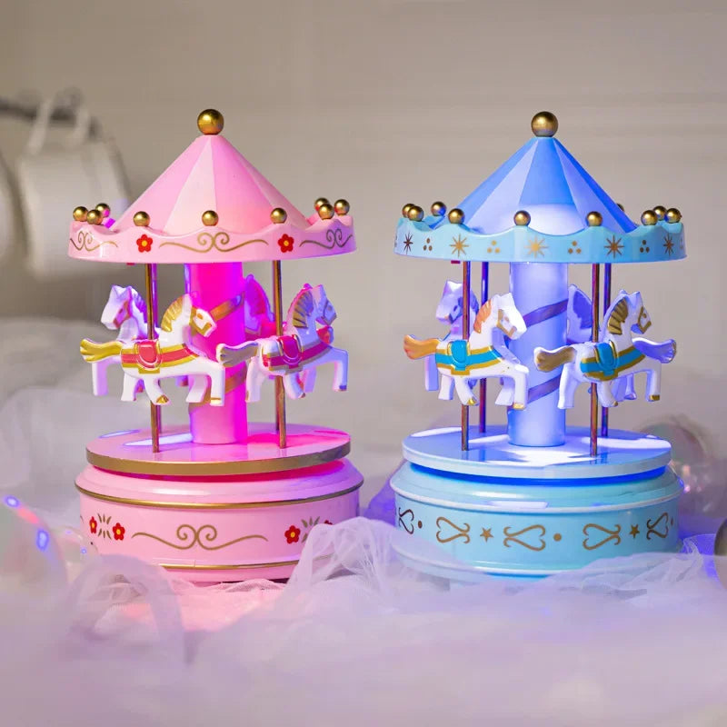 Carousel Music Box Children's Creative Toys Cake Baking Decoration