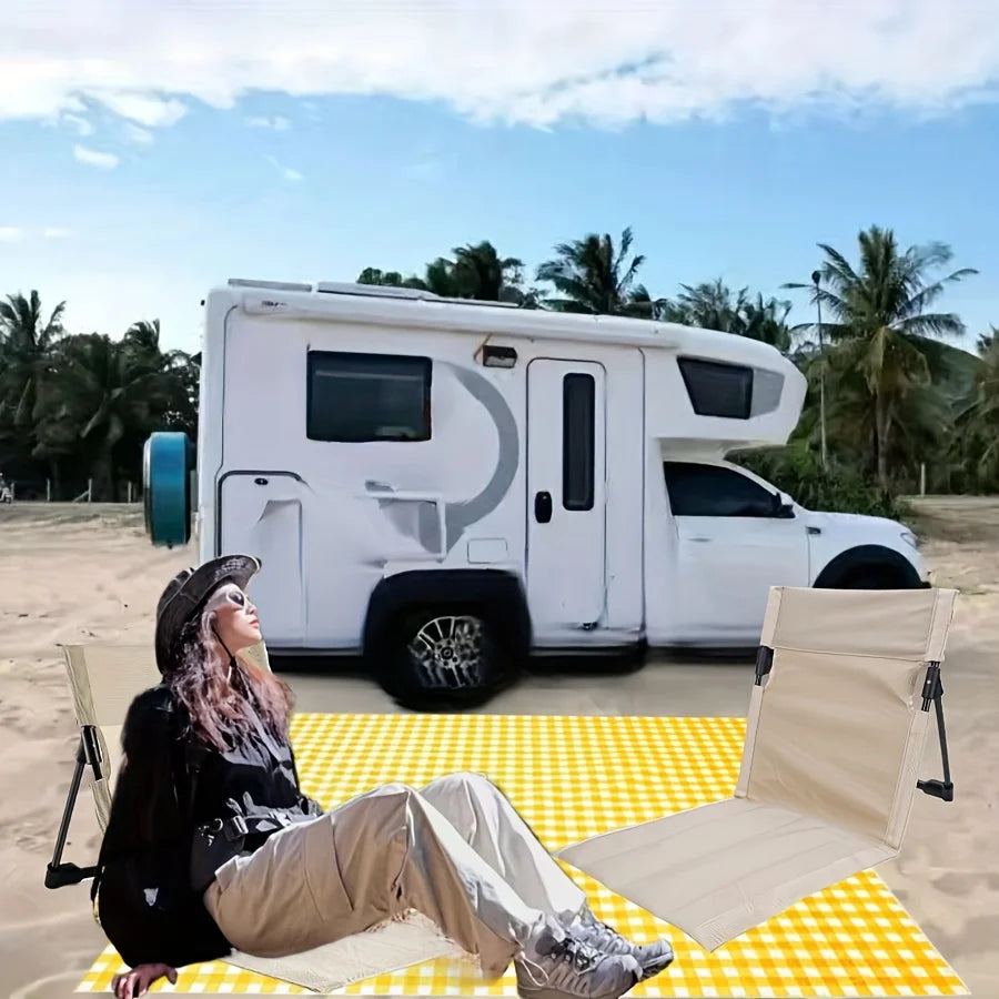 Outdoor Camping Backrest Chair Lightweight Foldable Park Leisure