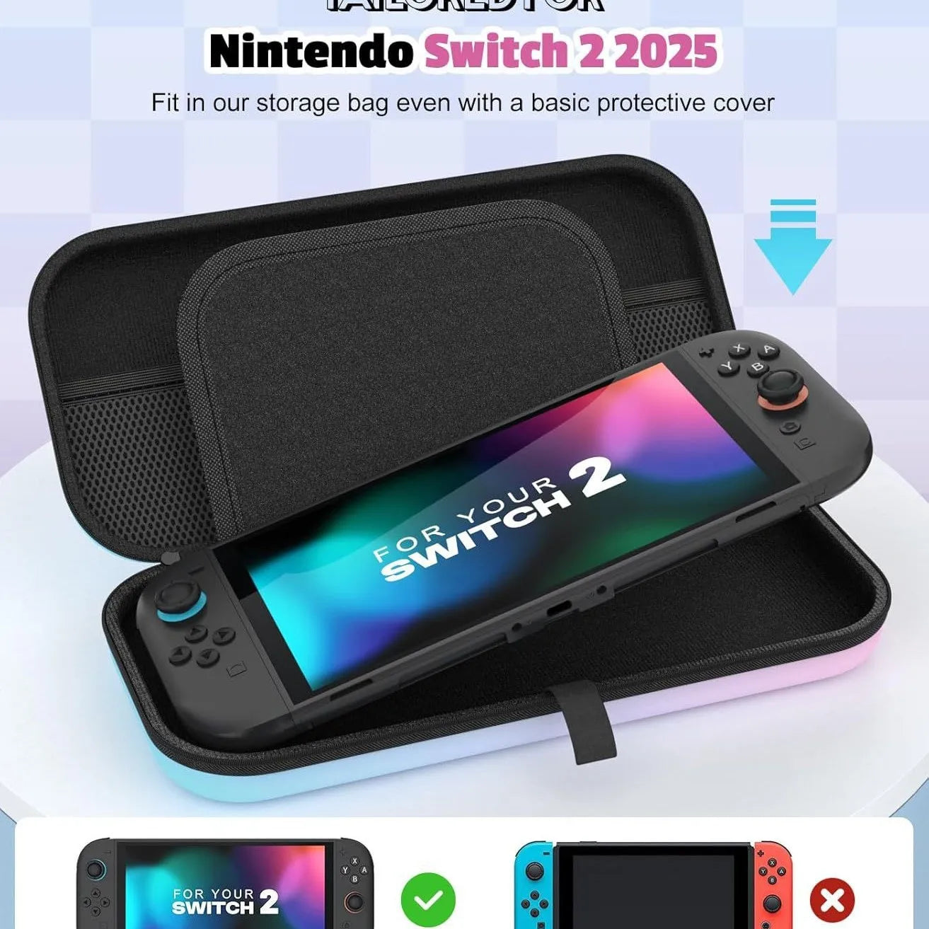 Storage Bag For Nintendo Switch Console Carrying Case For Switch OLED with 20 Games Cartridges Protective Hard Shell Storage Bag Zpaxo