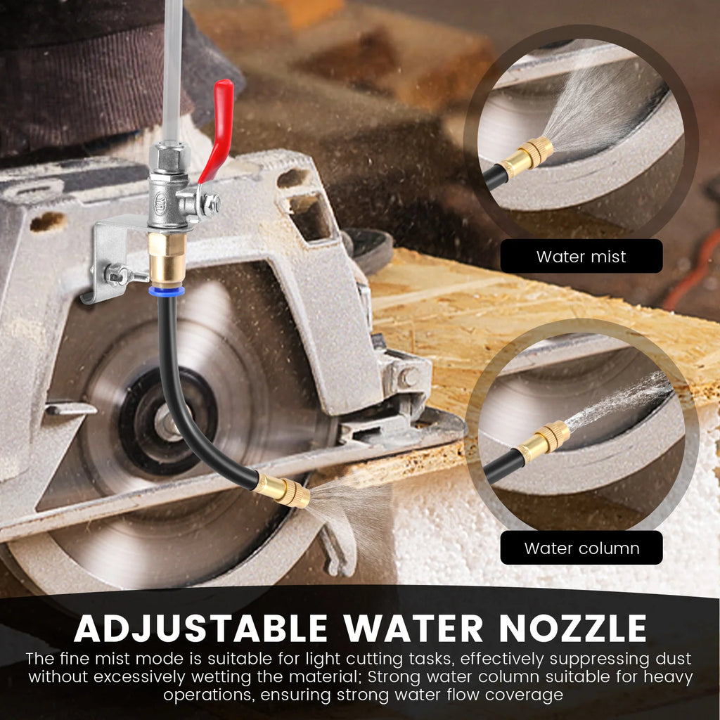 Dust Control Cutting Misting System with Universal Joint Water Nozzle Pipe Aluminum Spray System for Angle Grinder Sprinkler Zpaxo