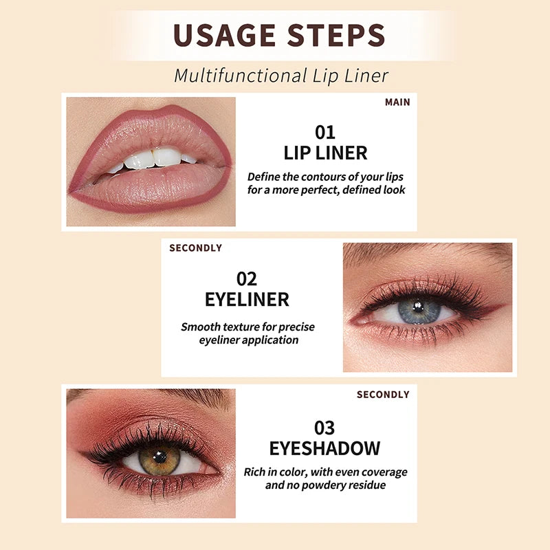 Velvet Matte Lip Liner Long-lasting Long-wearing Finish Dual-purpose