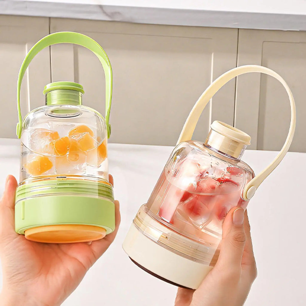 Freezer Ice Tray Cold Blocks Maker Straw Handle Making Bottle Picnic