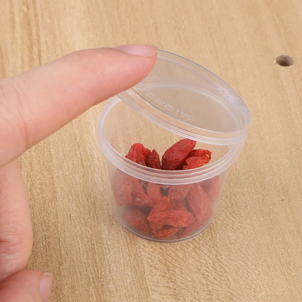 Chutney Chili Sauce Cups Plastic Clear Food Small Container Box Lids