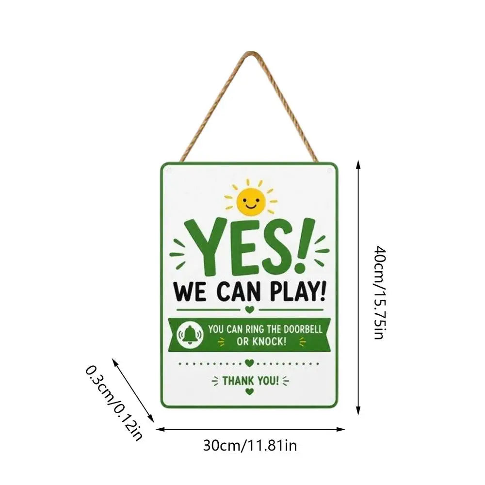 Door Signs Lightweight Metal Summer Quiet Time Sign Indoor Outdoor