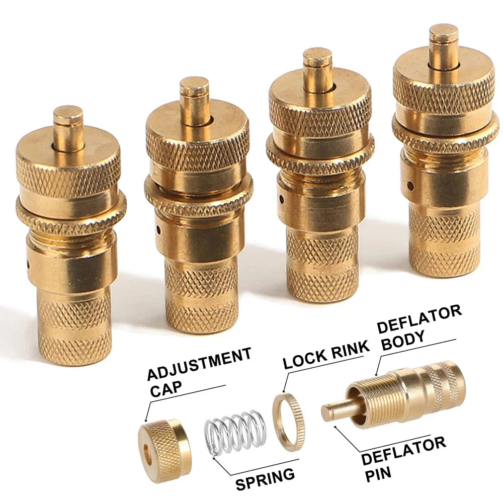 Universal Brass Tire Deflators – Automatic 6-30 PSI Offroad Kit