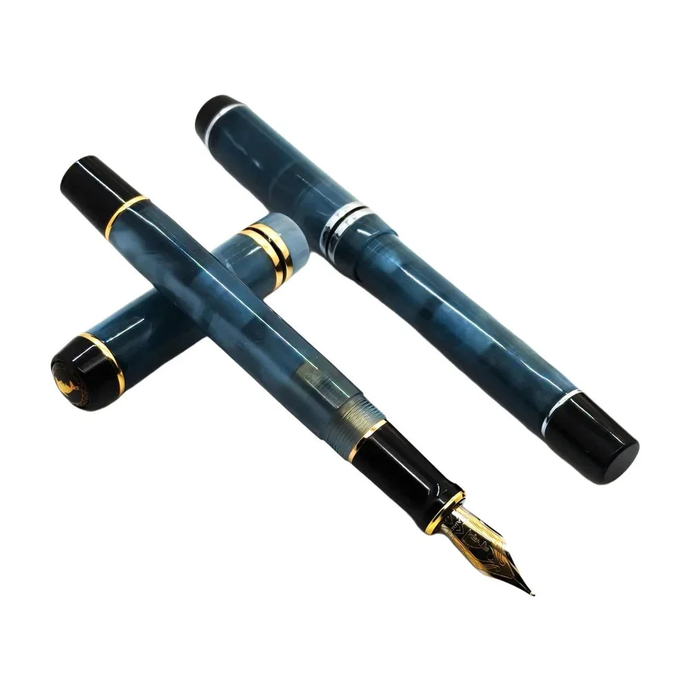 2025 New Kaigelu 316 Acrylic Resin Fountain Pen Fine Nib Blue Transparent Marbled Ink Pen Writing Gift for Students Office Busin Zpaxo
