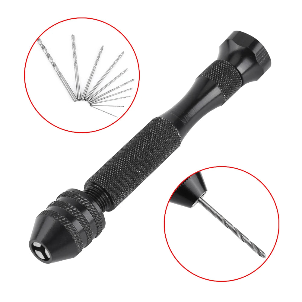 Hand Twist Drill Wide Grasp Range Chuck 10 Speed Steel Bits Wood