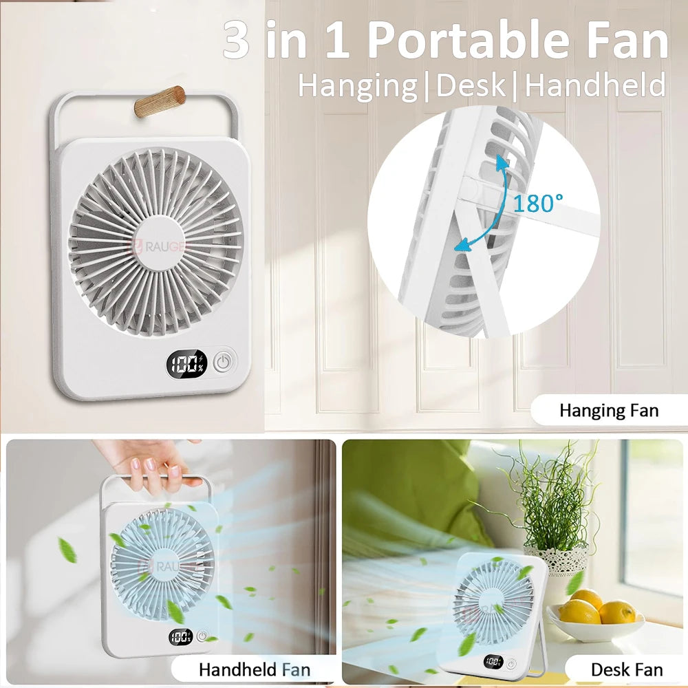 Portable Mini Fan USB Desk Foldable Table Fans 5 Speeds Powerful Wind
