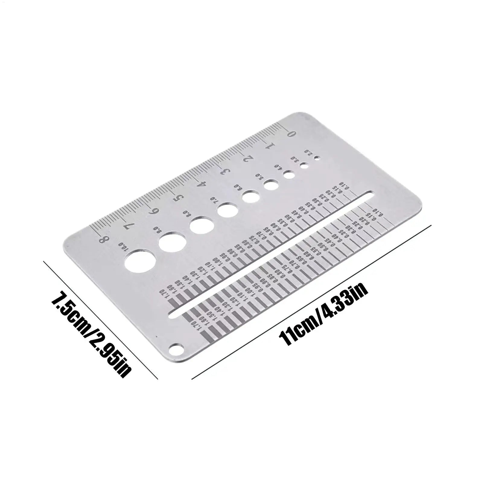 Stainless Steel Crack Width Gauge Card Precision Gap Measuring Tool