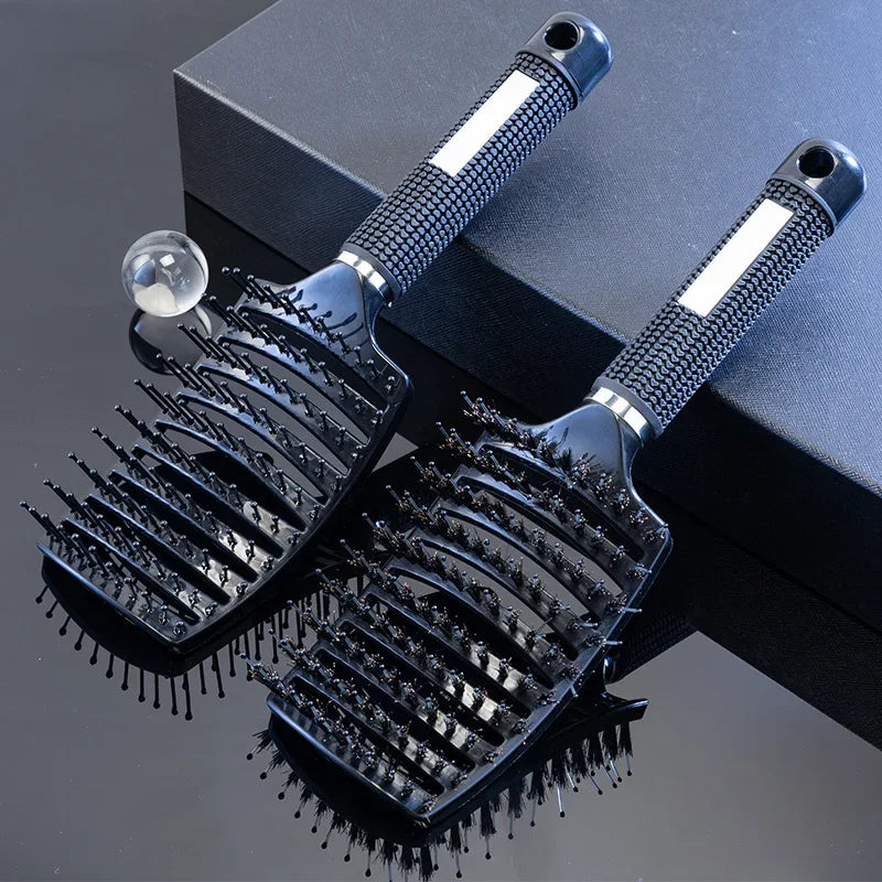 Hair Brush Scalp Massage Comb Hairbrush Bristle;Nylon Women Wet Curly Detangle Hair Brush for Salon Hairdressing Styling Tools Zpaxo