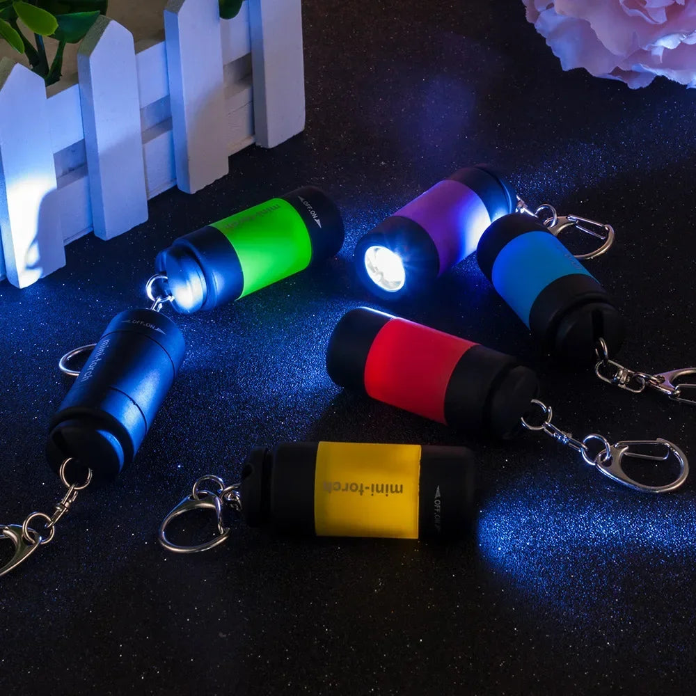 USB Rechargeable Mini Keychain Flashlight – 300 Lumen LED
