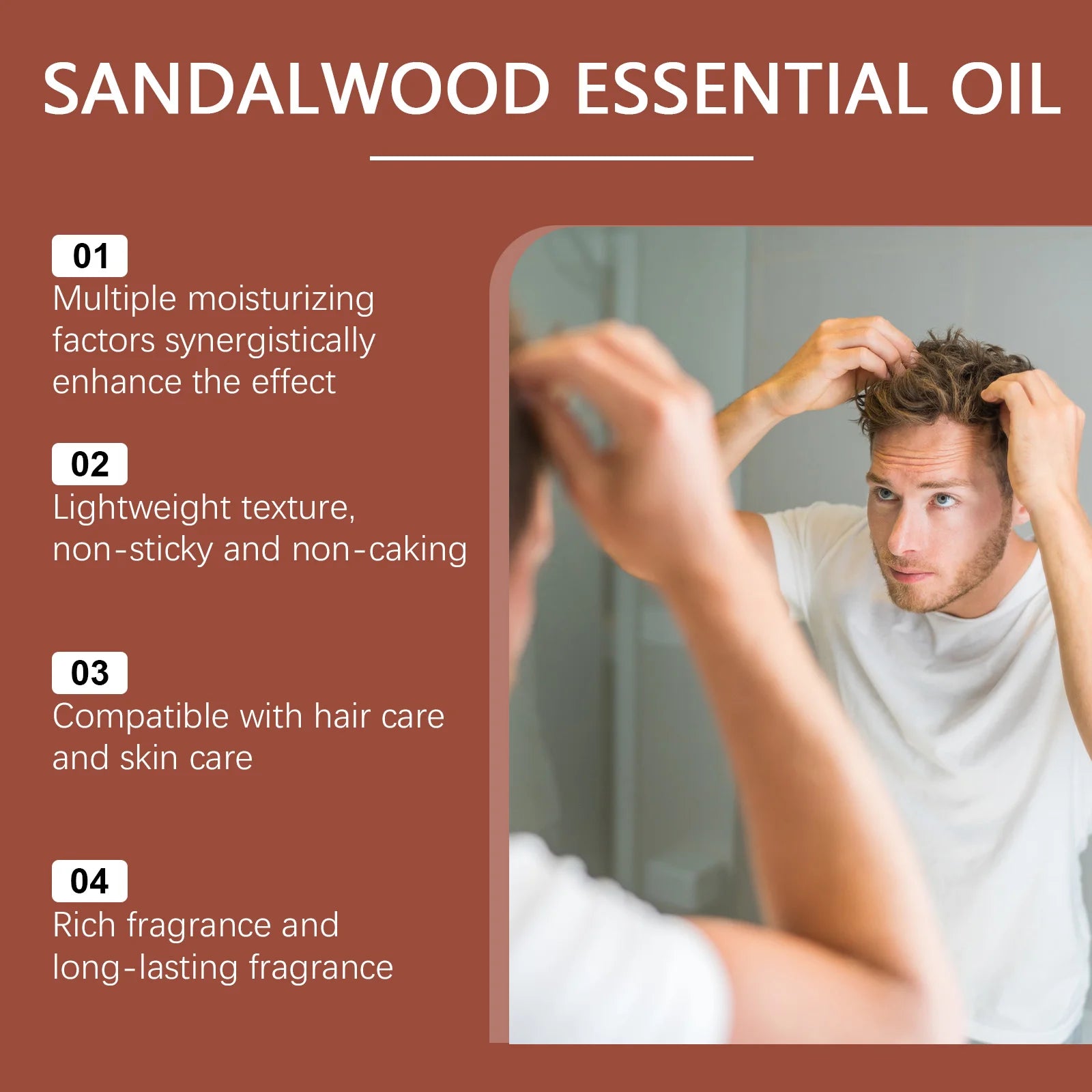 WIYUN Sandalwood Essential Oil – Hair, Body & Massage 50ml Sandalwood Essential Oil Zpaxo