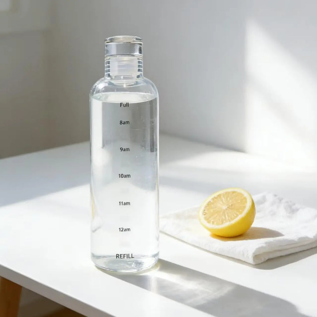 Time Marker Water Bottle Plastic Leakproof Shatterproof Lightweight