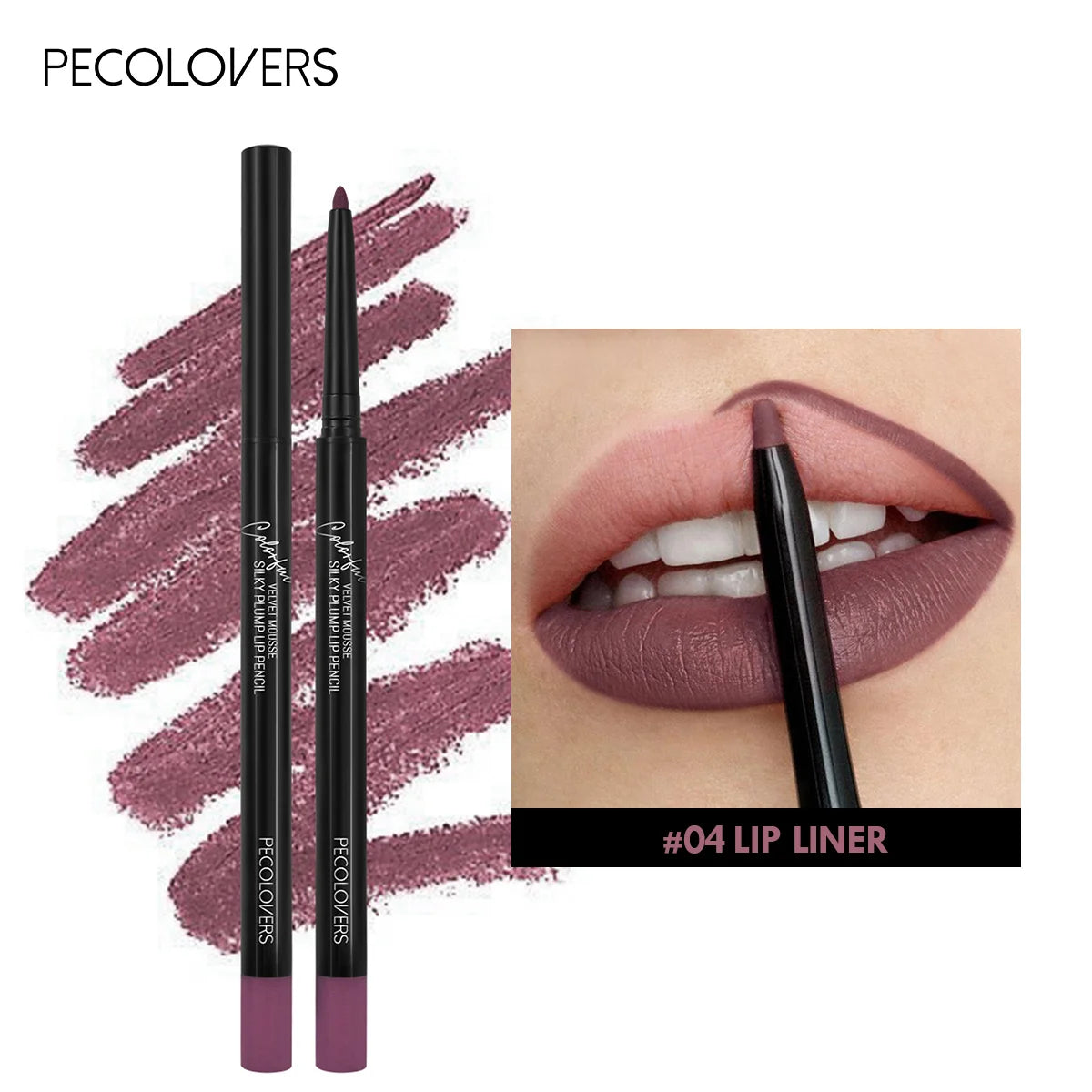 Waterproof Matte Lipliner Pencil Red Contour Tint Lipstick Long Lasting Non-stick Cup Moisturising Lips Makeup 12 Colors Zpaxo 04
