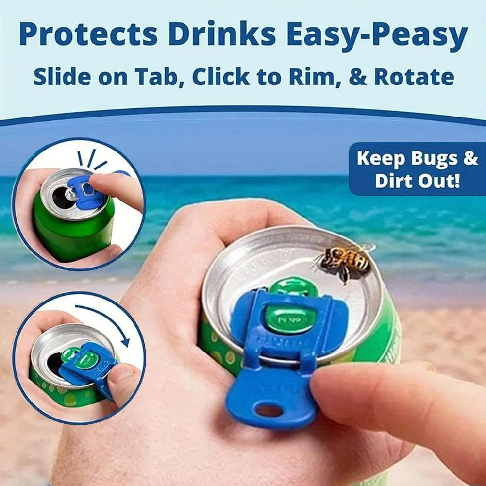 6/12Pcs Hole Multicolor Beverage Drink Opener Plastic Mini Simple Beverage Bottle Opener Dustproof Easy Pull Kitchen Accessories Zpaxo