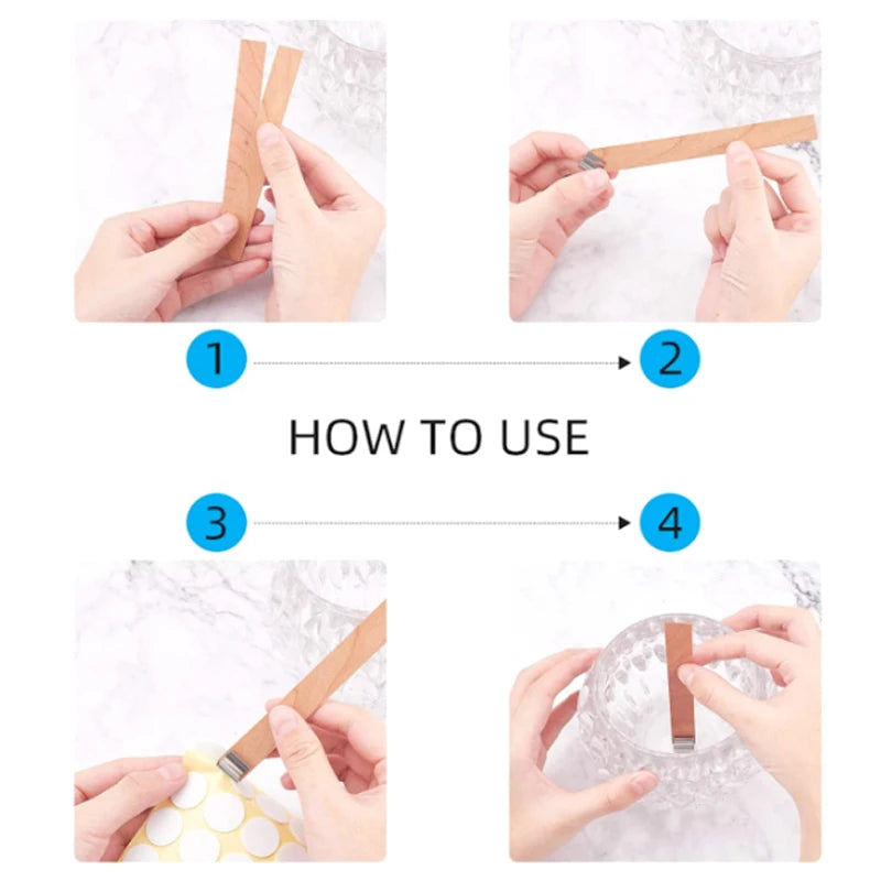30-Pack Wooden Candle Wicks with Clip Base – Smokeless Candle Making Candle Making Wicks Zpaxo