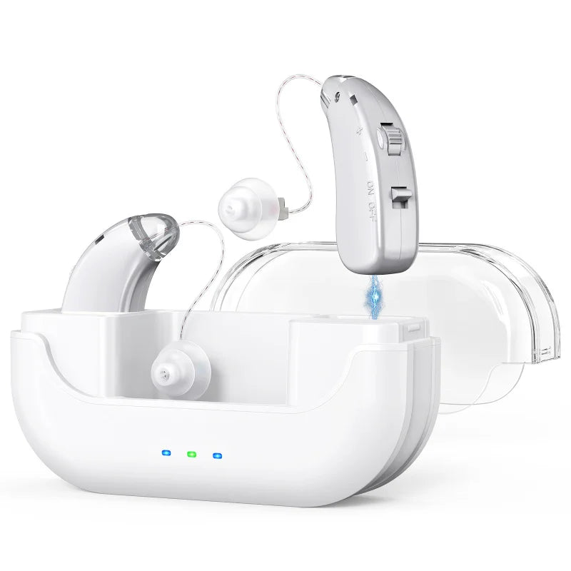 Hearing Aid Elderly Rechargeable Aids Deaf Adjustable Sound Amplifier