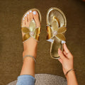 Fashionable Summer Women's Rhinestone Pearl Decoration Fish Mouth Zpaxo Gold 37