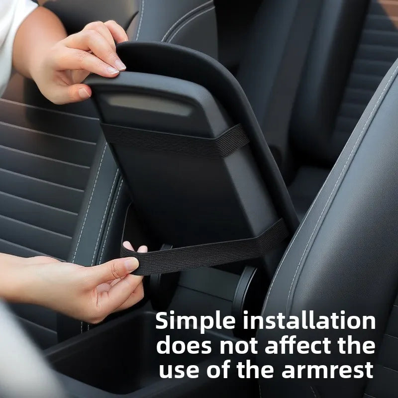 Universal Plush Car Armrest Pad – Soft Console Heightening Cover