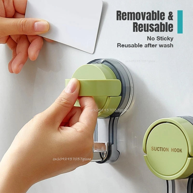 Vacuum Suction Hook Traceless No-Drilling Strong Hold Reusable Waterproof for Bathroom Kitchen Office Door Back Toilet Area Zpaxo