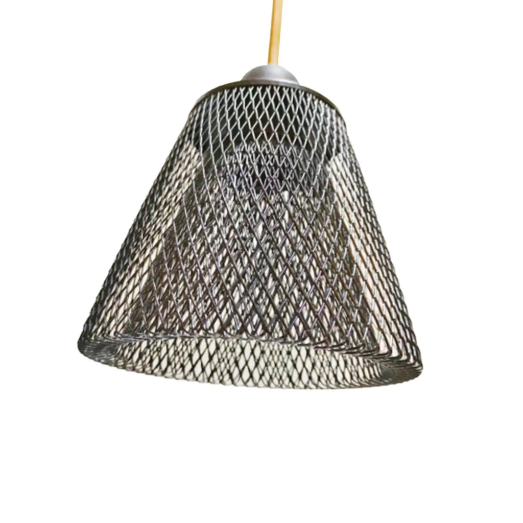 Vintage Woven Metal Pendant Lamp Shade – Boho Hanging Light Pendant Lamp Shade Zpaxo