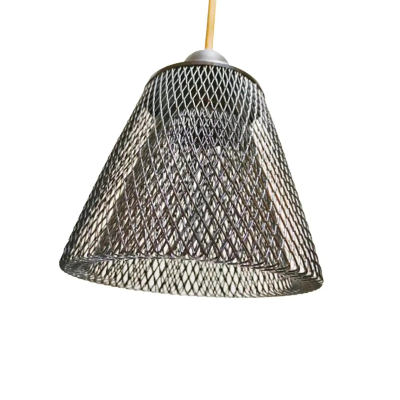 Vintage Woven Metal Pendant Lamp Shade – Boho Hanging Light Pendant Lamp Shade Zpaxo