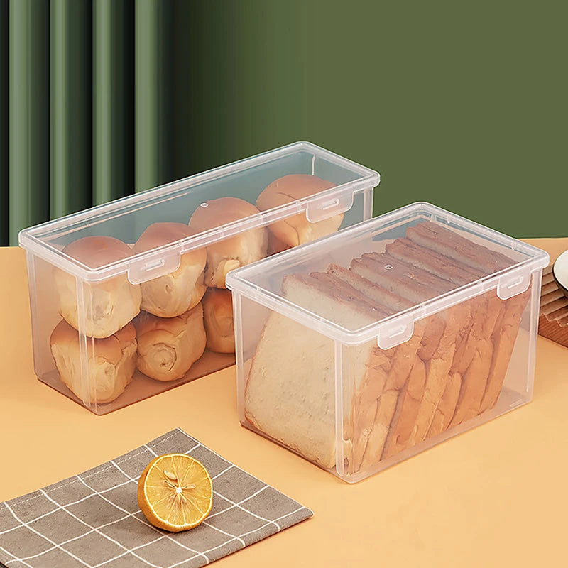Kitchen Bread Box Storage Dispenser Clear Baking Cake Container Zpaxo