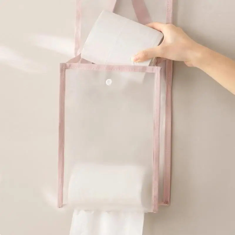 Wall Mounted Tissue Holder – Waterproof Hanging Storage Pouch