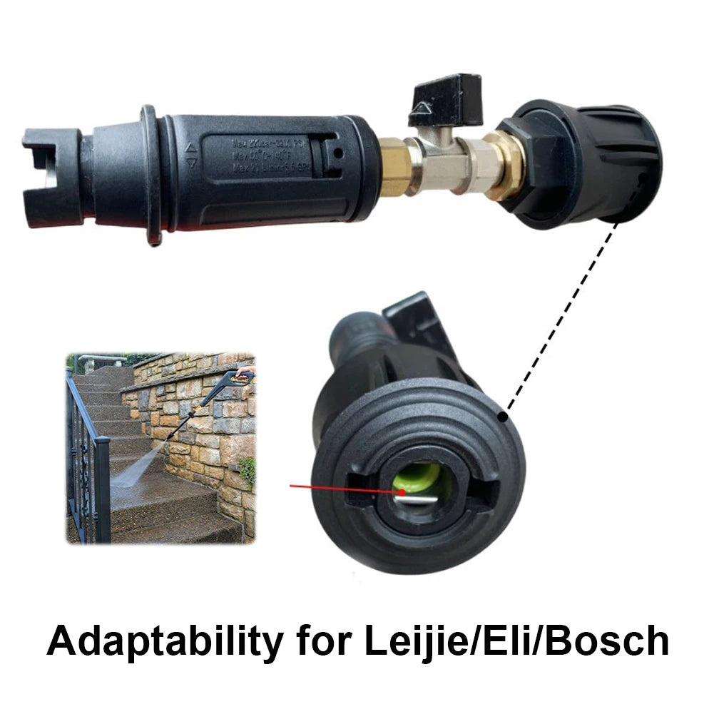 High Pressure Washer Nozzle with Safe Lock Angle Adjustable Washer Nozzle Duckbill Water Gun Sprayer for Car Washing Zpaxo