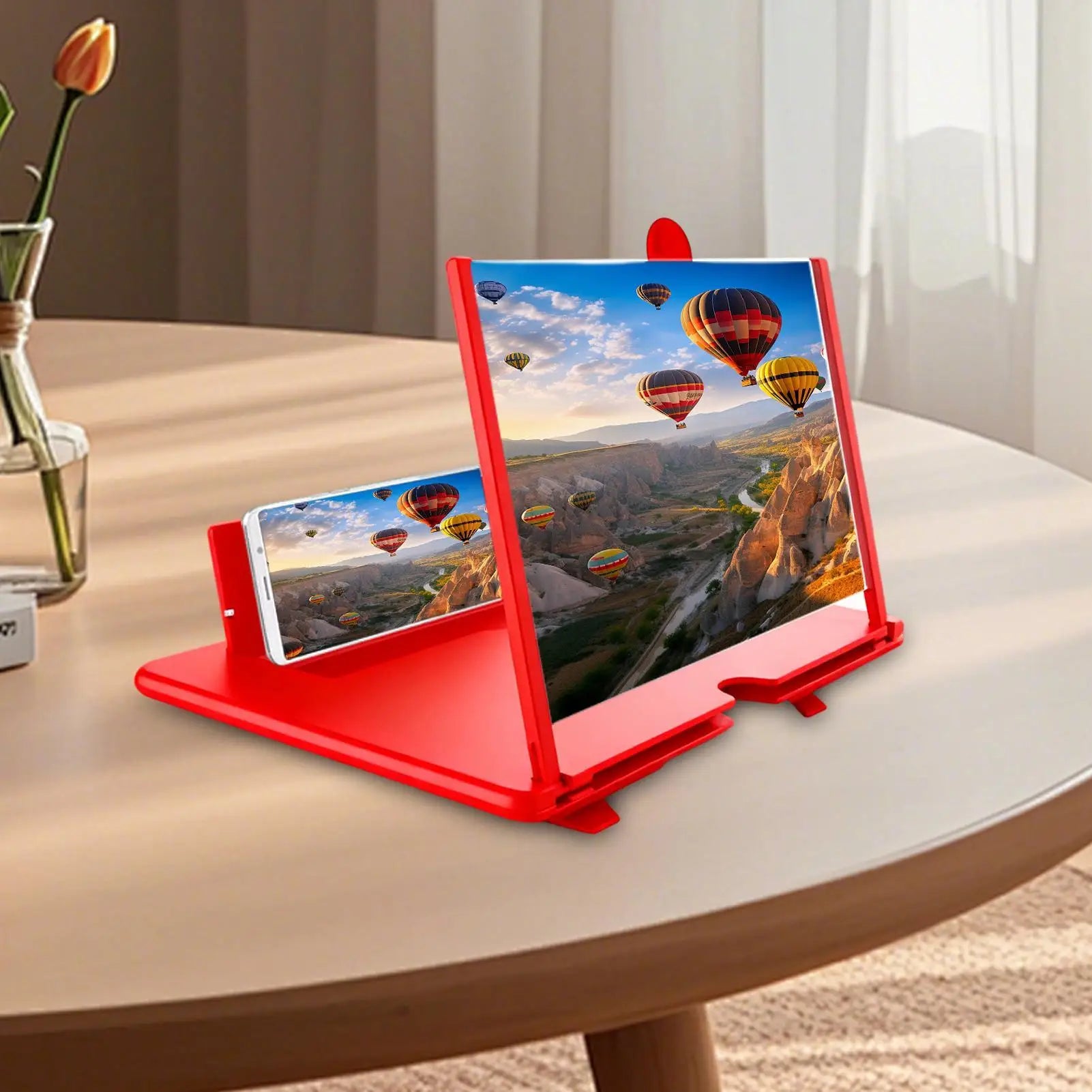 Portable Phone Screen Magnifier Foldable Stand Pull Out Holder